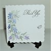hand painted floral Thank you card ( ref F 495)