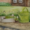 Original watercolour In The Garden