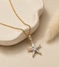 18K Gold Plated Star Pendant Necklace – Sparkling Crystal Design