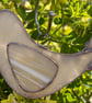 Stained Glass Dove Suncatcher - Cream handmade decoration - Image 1