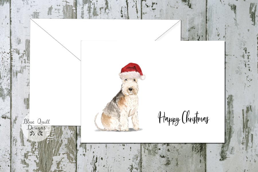 Lakeland Terrier Folded Christmas Cards - pack of 10 - personalised