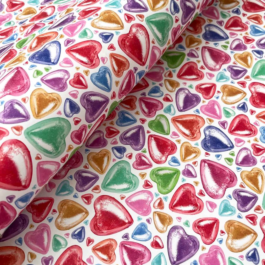 Rainbow Hearts Gift Wrap & Matching Tag – Inclusive, Joyful Design