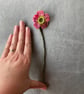 Pretty crocheted flower - one stem (various colours) - Image 1