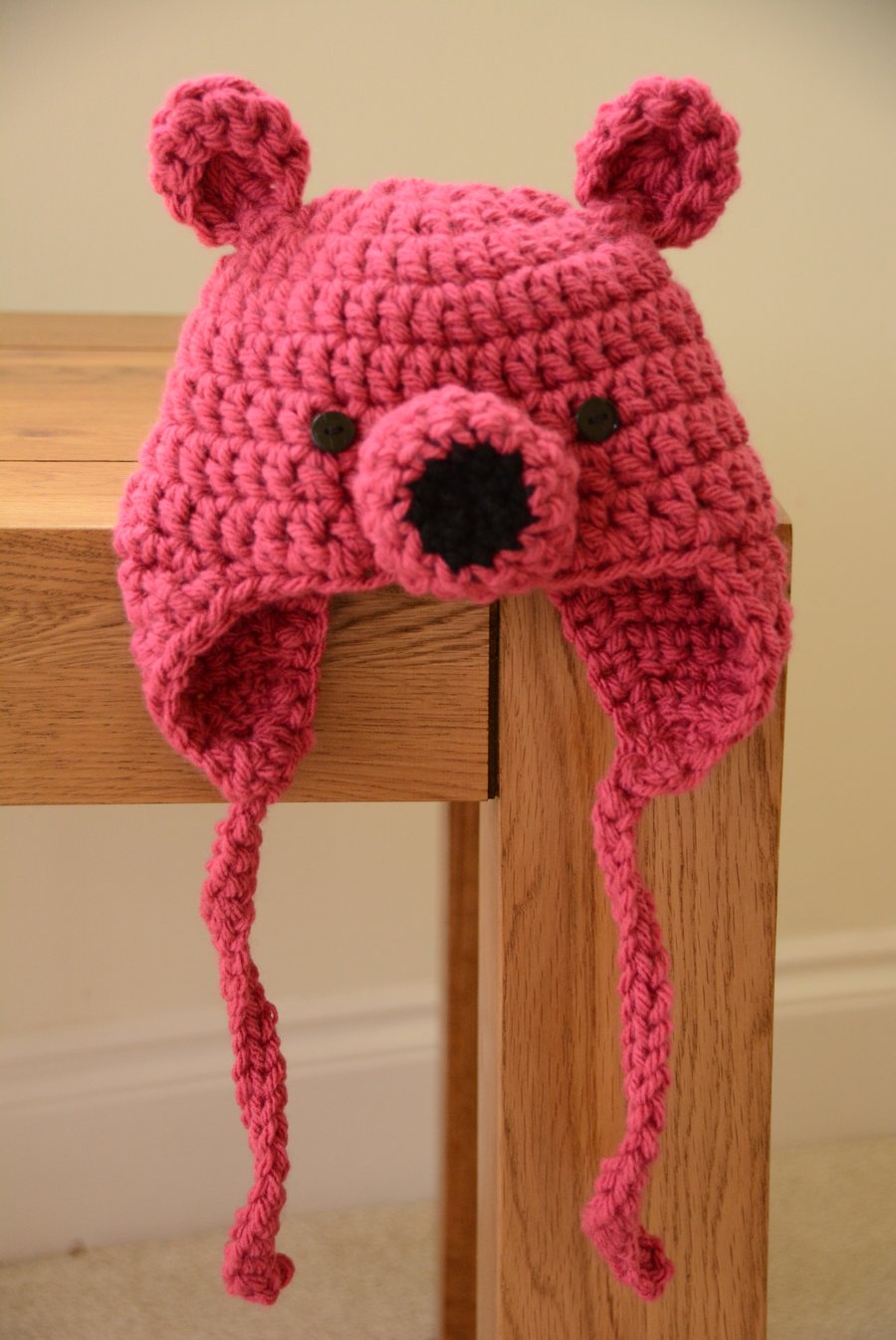 Baby Bear Hats - 0 to 3 months Pink