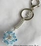 Handbag Charm, Aquamarine Crystal Star, with a Chainmaille Chain and Keyring - Image 10