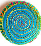 Buttons 1 inch button Hand Dyed Silks and Cottons Free Machine Embroidery Button