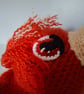 Crocheted Highland coo trophy head on wooden board - Image 6