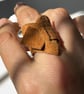 Upcycled Leather Heart Ring & Mantra Pouch - Image 2