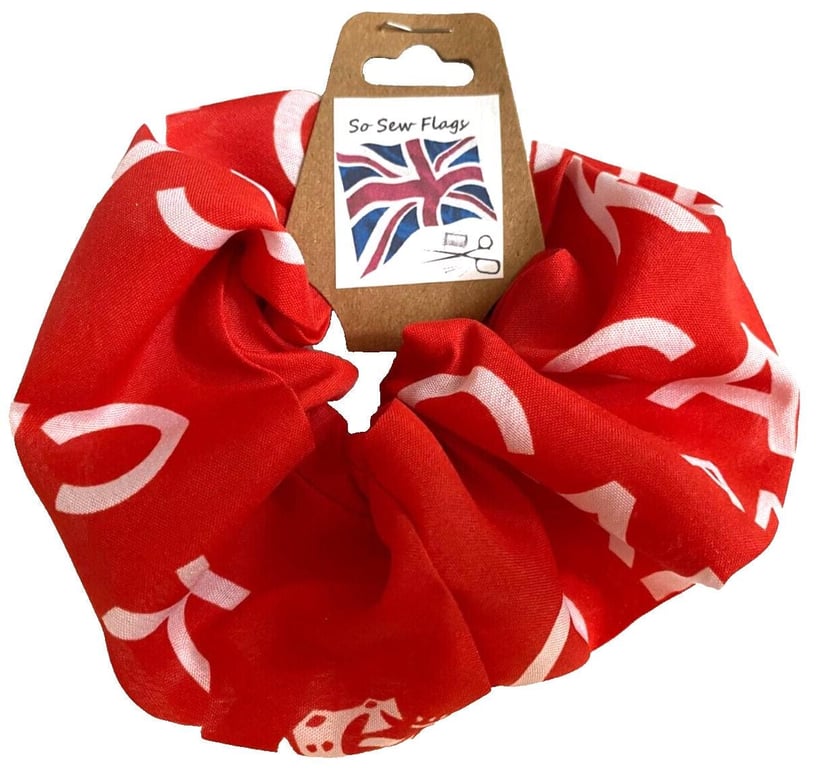 Keep Calm And Carry On Red Flag Hair Scrunchie Scrunchies Accessory Tie