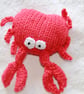 Hand Knitted Cotton Organic Catnip Crab