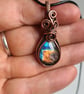 Multicoloured Natural Labradorite Copper Necklace Pendant Gift Crystal Jewellery - Image 10