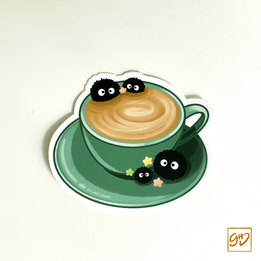 Soot Sprite Latte Vinyl Matte Sticker