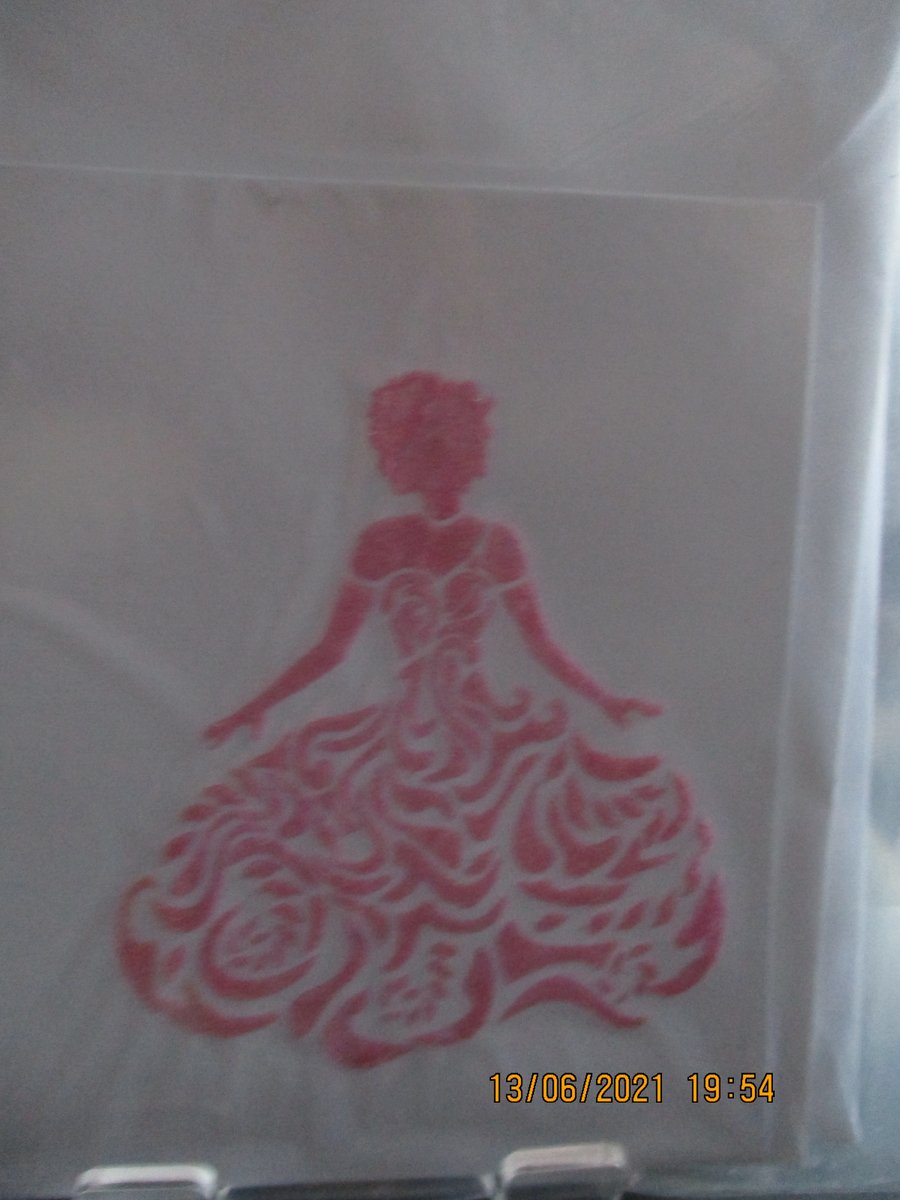 Pink Bride Wedding Card