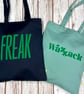 Wazzack Organic Cotton bag shopper. Bright insult tote - Image 6
