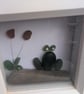 Green seaglass frog box frame  - Image 2