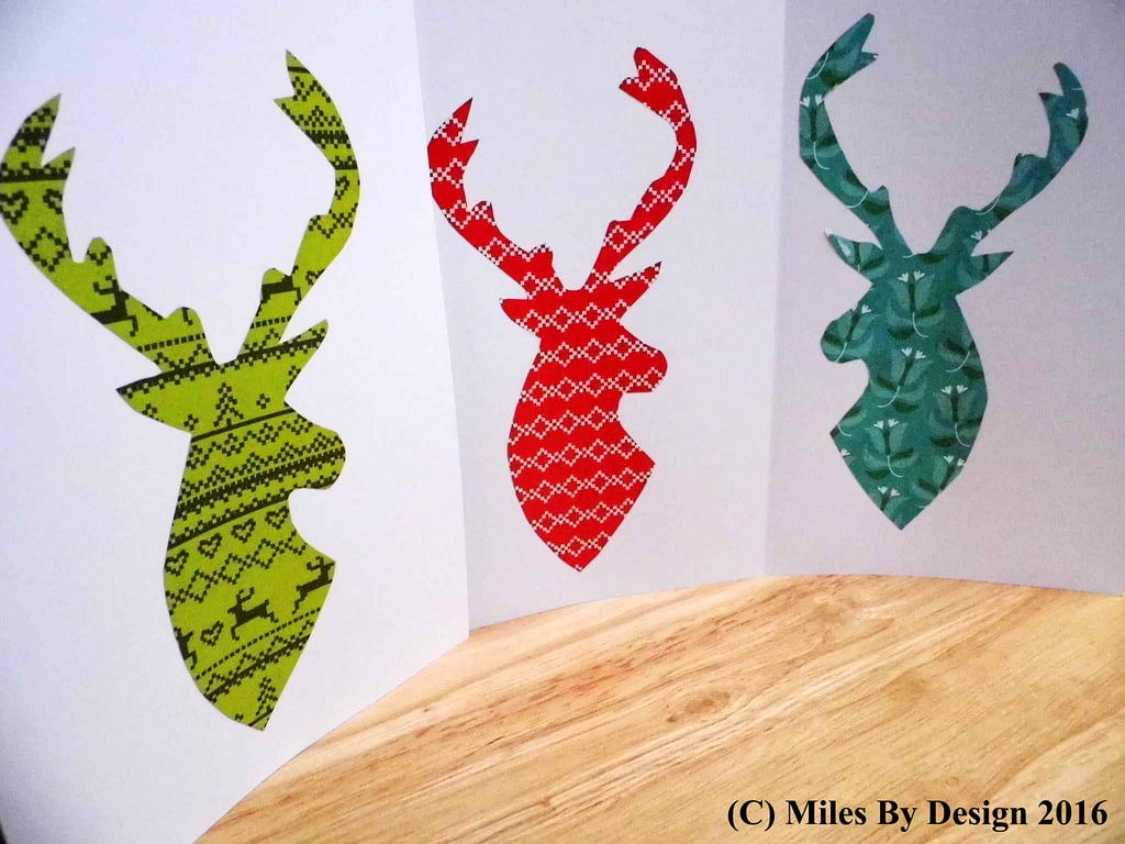 Three Xmas Stag Cards