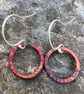  Copper Textured Circle Dangle  Earrings - Image 1