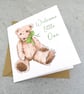 New Baby Card Teddy Green - Image 3