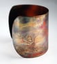 Etched copper hare cuff, statement gift for women - Image 2