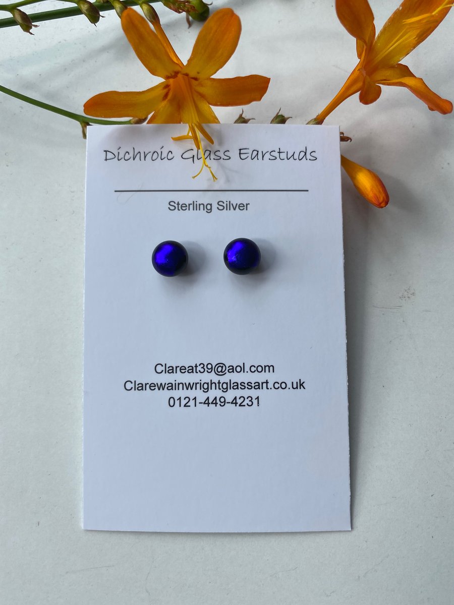 Dichroic Glass Earrings
