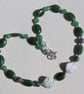 Nephrite, Peace & Green Jade Gemstone Statement Necklace "Greentastic" - Image 3