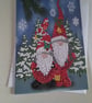Christmas card. Bead art card. Gonks. Gnomes. Ref 459