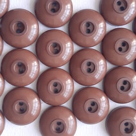 23mm Vintage chunky brownl buttons