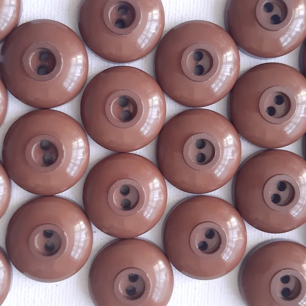 23mm Vintage chunky brown buttons