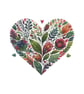Floral Heart Tote Bag - Image 2