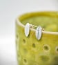Sterling Silver Leaf print Stud Earrings - Image 1