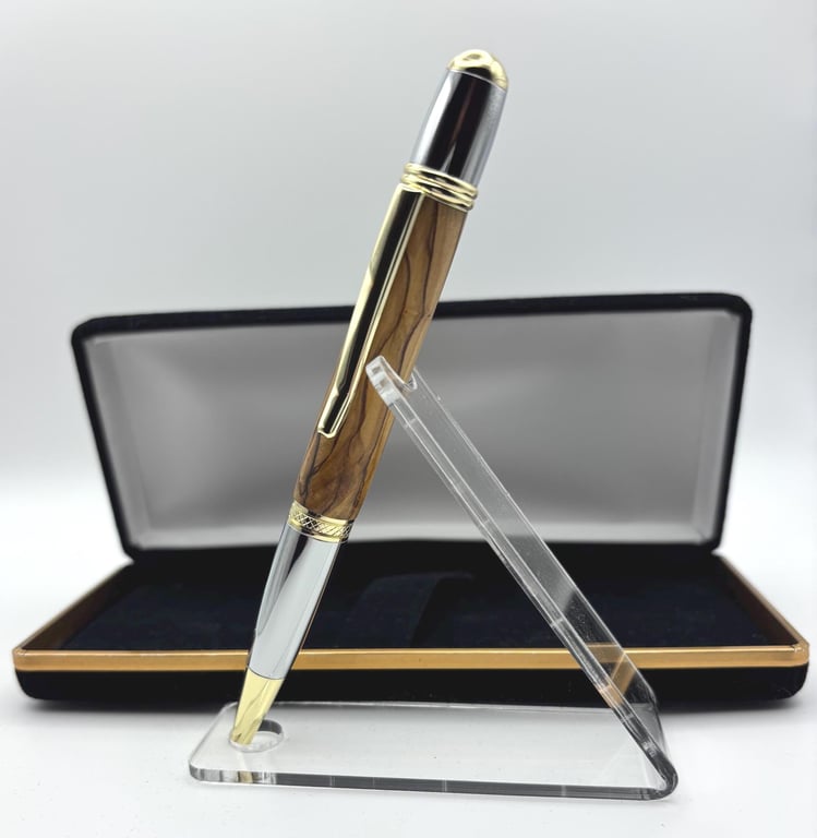 Holy Land Wooden Sierra Style Ballpoint Pen - Certified Bethlehem Olive Wood