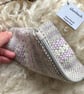 Wool Mini Pouch - Pastel Pink. Handwoven in Wales - Image 3