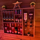 Handmade wall wine bar with optics 
