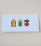 Embroidered Beach Huts Greetings Card - Image 2