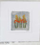 HAND EMBROIDERED HAND DYED FLORAL GREETINGS CARD