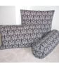 Art Nouveau Bolster Cushion Cover Black and White 18" x 8" Cylinder Neck Roll - Image 8