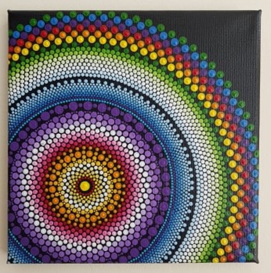 Rainbow Circles Dot Painting