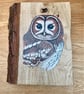 Tawny owl original painting on Oak wood - Image 3