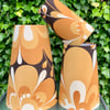 Funky 70s 60s MOD Groovy Brown Vintage Fabric Lampshade