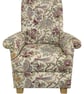 iLiv Heritage Birds Fabric Adult Chair Armchair Fern Small Accent Bedroom Floral - Image 1