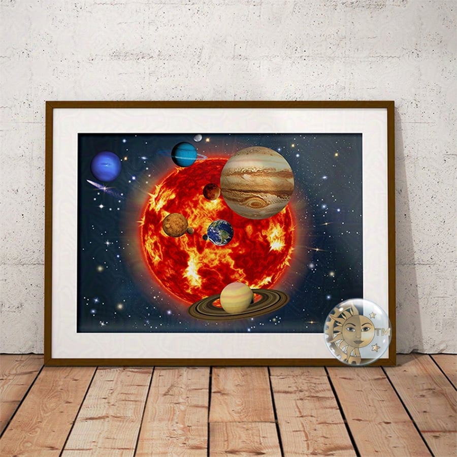 Personal Astrological Art - "My Place In the Stars" Astrology Chart - DOWNLOAD