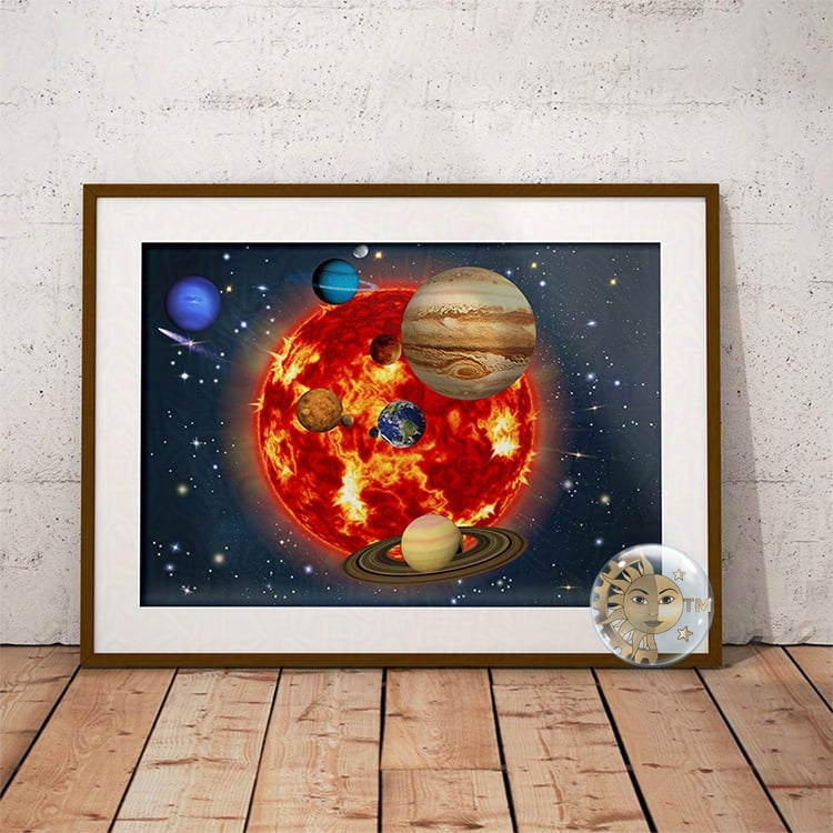 Personal Astrological Art - "My Place In the Stars" Astrology Chart - DOWNLOAD