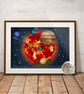 Personal Astrological Art - "My Place In the Stars" Astrology Chart - DOWNLOAD