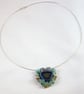 Turquoise Cluster Sea Glass Pendant - Image 4