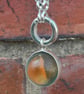 sea glass spinning marble on 18 inch sterling silver chain - Image 5