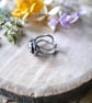 Adjustable Resin Flower Ring, Handmade with Real Dried Flowers, Hypoallergenic - Image 2