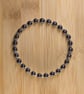 Bracelet polished hematite and sterling silver stretch handmade - Image 6
