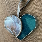 Handmade Stained glass heart suncatcher