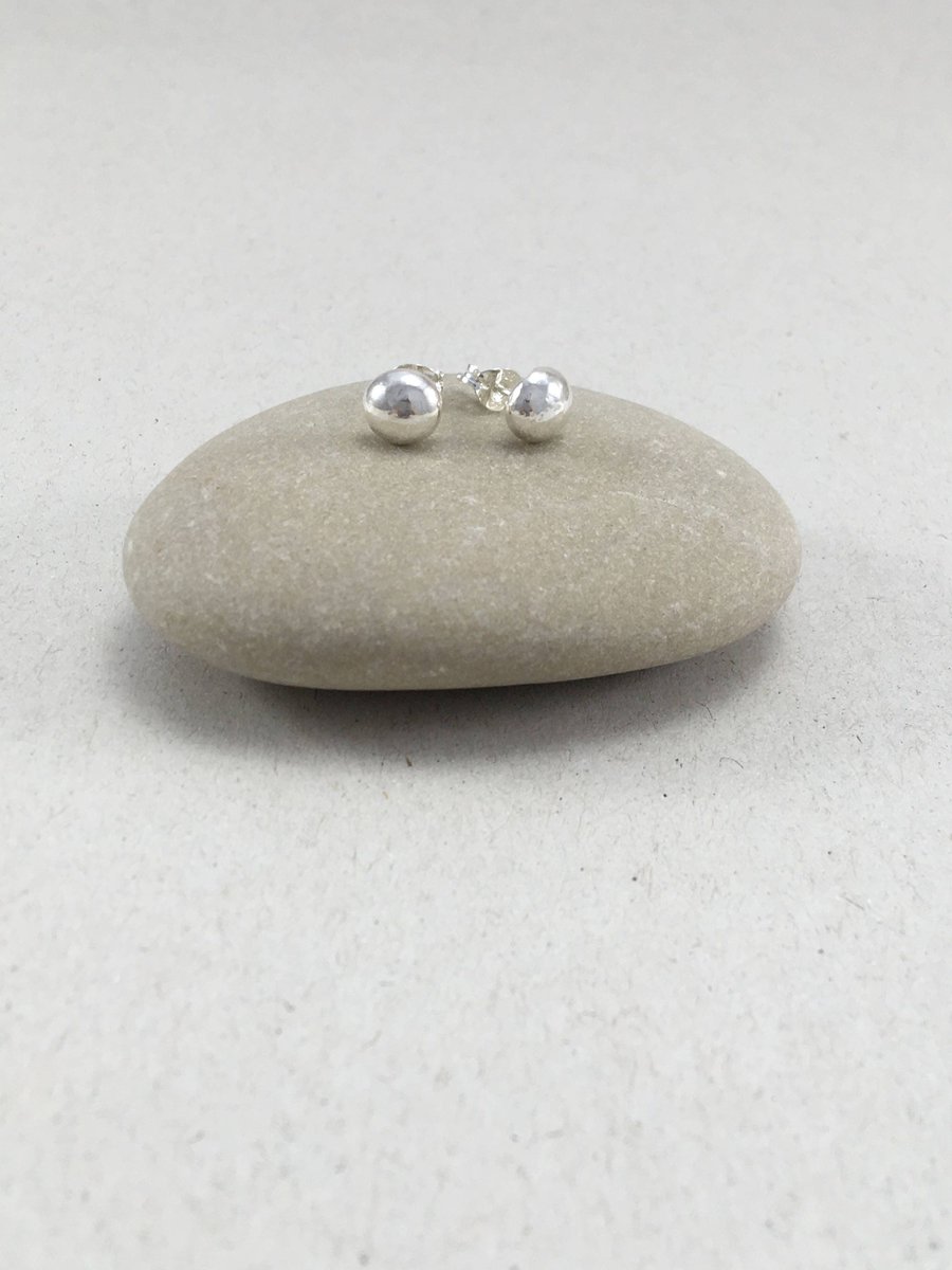 Simple Sterling Silver Stud Earrings