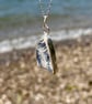 Unique Black & White Pottery and Sterling Silver Pendant - 1318 - Image 2